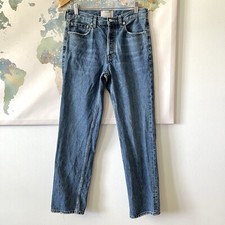 Everlane The Everybody Jean Sz 26 Organic Cotton Short Vintage Blue Denim Unisex