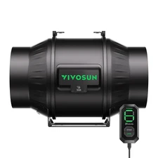 VIVOSUN AeroZesh T6 6" Smart Inline Fan Booster for Grow Tent Vent Exhaust E12