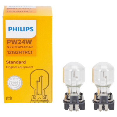 2x PHILIPS Halogenlampe Blinkleuchte Bremsleuchte PW24W 12V 24W WP3.3x14.5/3