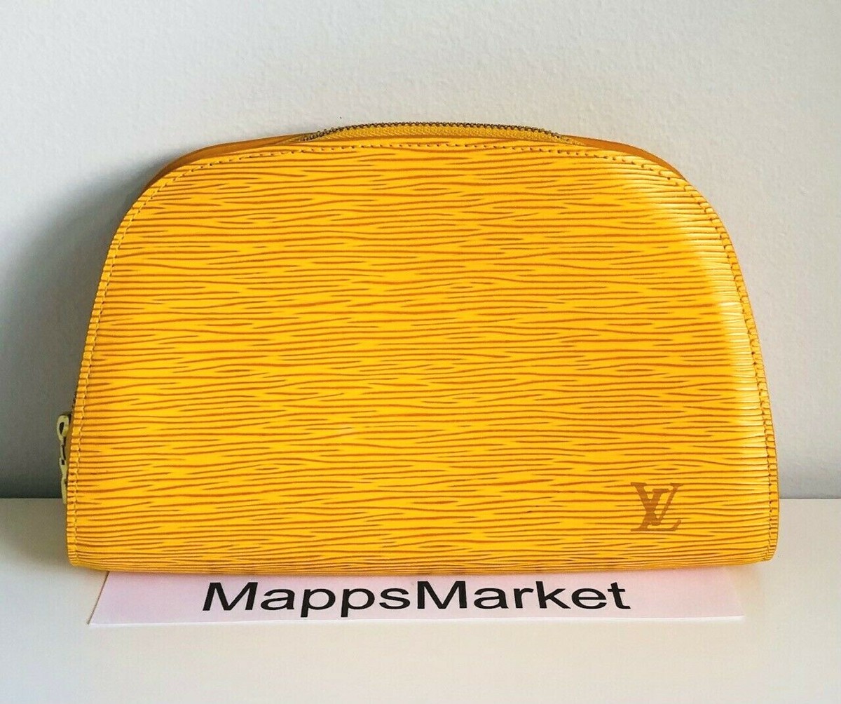 LOUIS VUITTON Epi Dauphine Leather Cosmetics Pouch Makeup