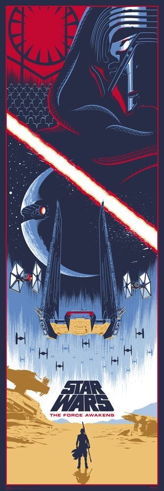 Star Wars poster door size 53x158 cm | 21x62 inch Episode VII The Force Awakens