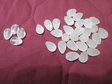 4 CLEAR 27 OPAQUE MOONSTONE PEAR SHAPED BEADS to make jewelry