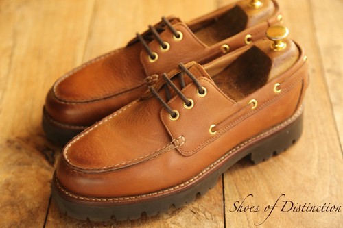 Grenson Tan Brown Leather Boat Deck Shoes Boot Mens UK 7 E US 8 EU 41
