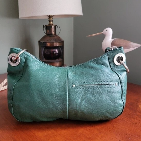 Hobo pequeño de cuero verde B Makowsky #A201679 Foto 4 de 4