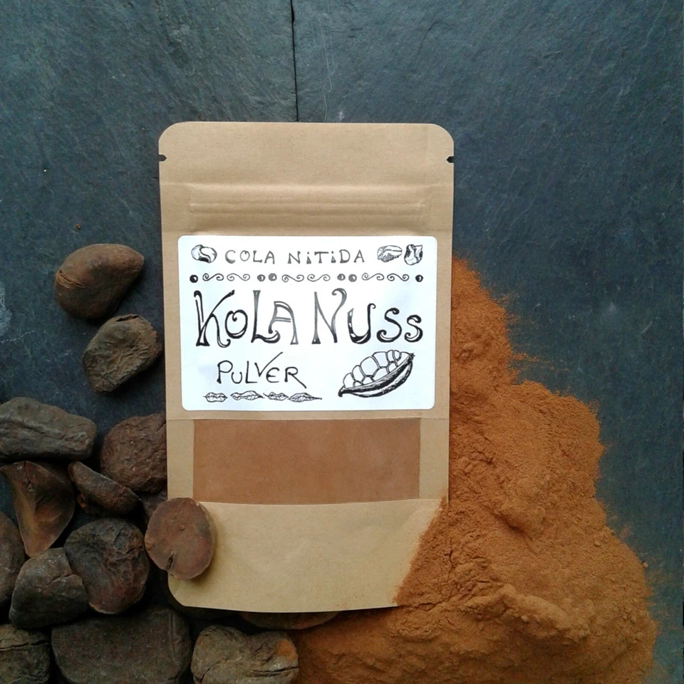 NATUR-REICH-INFORM Kola Nut Powder, Ground Kola Nuts, Cola Nut: Caffeinated, 100g, 500g and 1kg