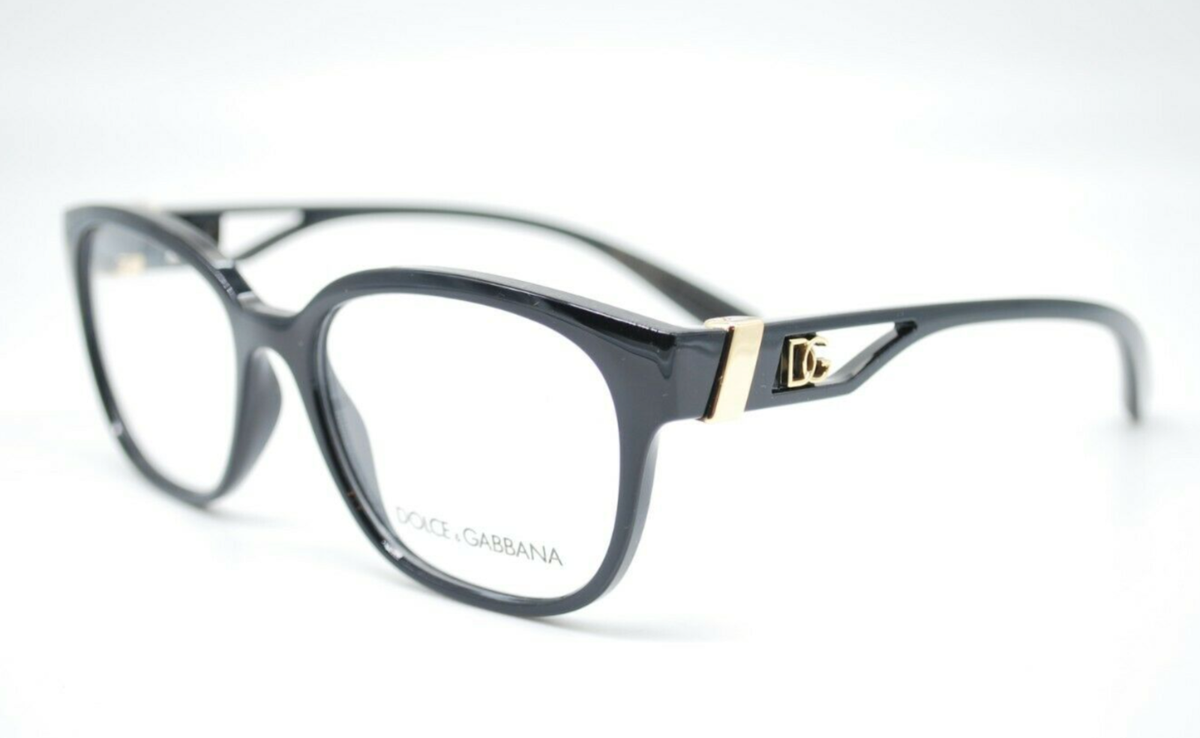 New DOLCE & GABBANA Eyeglasses DG 5066 501 54-17 140 Shiny Black