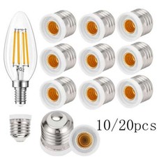 10/20x Light Bulb Socket Adapter Medium Base E27 to E12 Candelabra Screw Reducer