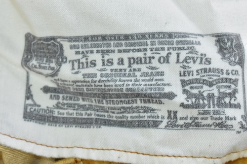 Levi's 501 Men's Jeans Size 42 X 27 Button Fly Denim Mustard Yellow -Flaws- - Picture 11 of 20