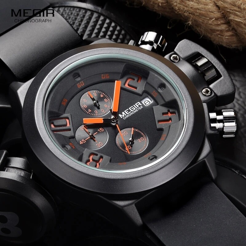 Watch Megir Uhr Original Stainless Steel Megir Uhren PILOT CHRONO