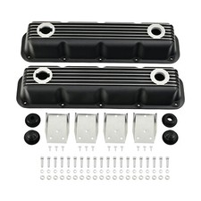 For 1992-up Mopar Magnum 5.2l5.9l V8 Black Finned Aluminum Valve Covers