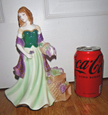 Extrem seltene Royal Worcester Figur ~ Straßenverkäufer ~ Lavendel ~ Top