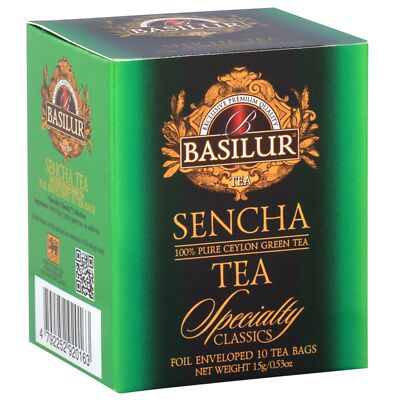 BASILUR Sencha- Grüner Tee-Klassiker in Beuteln, 10x1,5 g