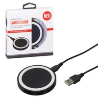 Qi Induktive Handy Ladestation LadegeräT Kabellos Smartphone Wireless Nadekabel