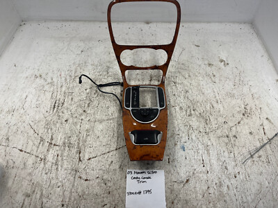 03 04 MERCEDES R230 SL500 SL55 AMG OEM CENTER CONSOLE WOODGRAIN