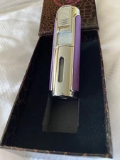 Rocky Patel Envoy Five Jet Cigar Lighter - Chrome and Soft Touch Purple - New