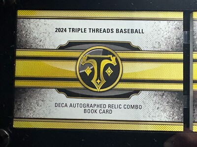 2024 Topps Triple Threads Autograph Deca Relic Combo Book /5 Gold