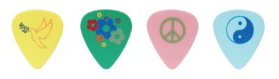 D'ANDREA Cool Plecs ''Peace & Love'' - 351 Shape (RPPLT), 12 pcs Assorted Pick Pac