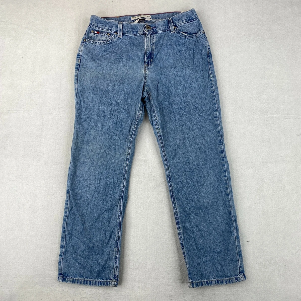 Tommy Hilfiger Petite Classic Fit Straight Leg Jeans Women s 10A Blue Cotton