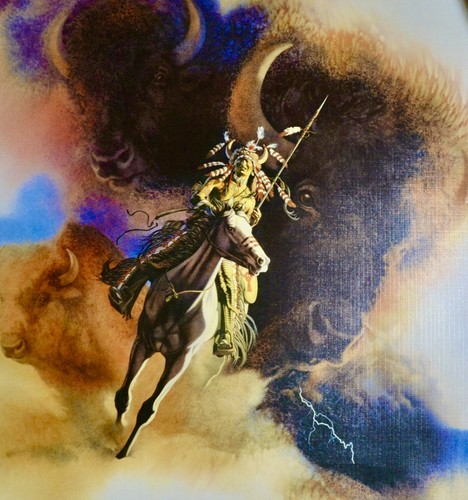 Bev Doolittle Framed Art Prints "11X14” "Runs with Thunder" Buffalo Native Brave - Picture 9 of 10