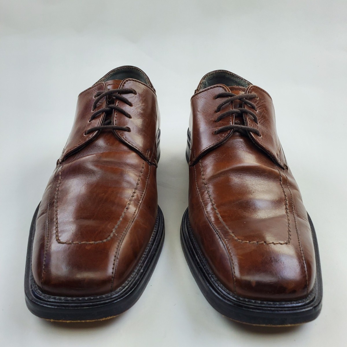 Kenneth Cole Shoes Men Oxford Apron Toe Lace Up P.O.M71816 Brown