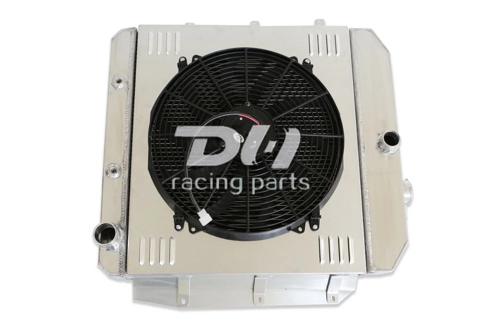 DPI5559 4 filas radiador y cubierta y ventilador apto para Chevrolet 3B 3C 3D 3E 3F 3G TrucK Foto 3 de 4