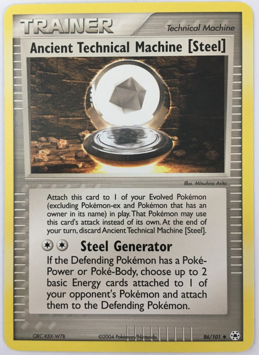 POKEMON ANCIENT TECHNICAL MACHINE (STEEL) 86/101 EX HIDDEN LEGENDS UNCOMMON NM