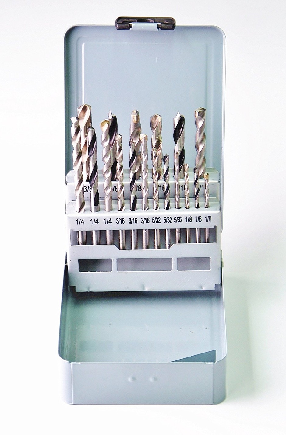 18pcs Combination Drill Set HSS Drill Bits, Brad Point Wood Drill