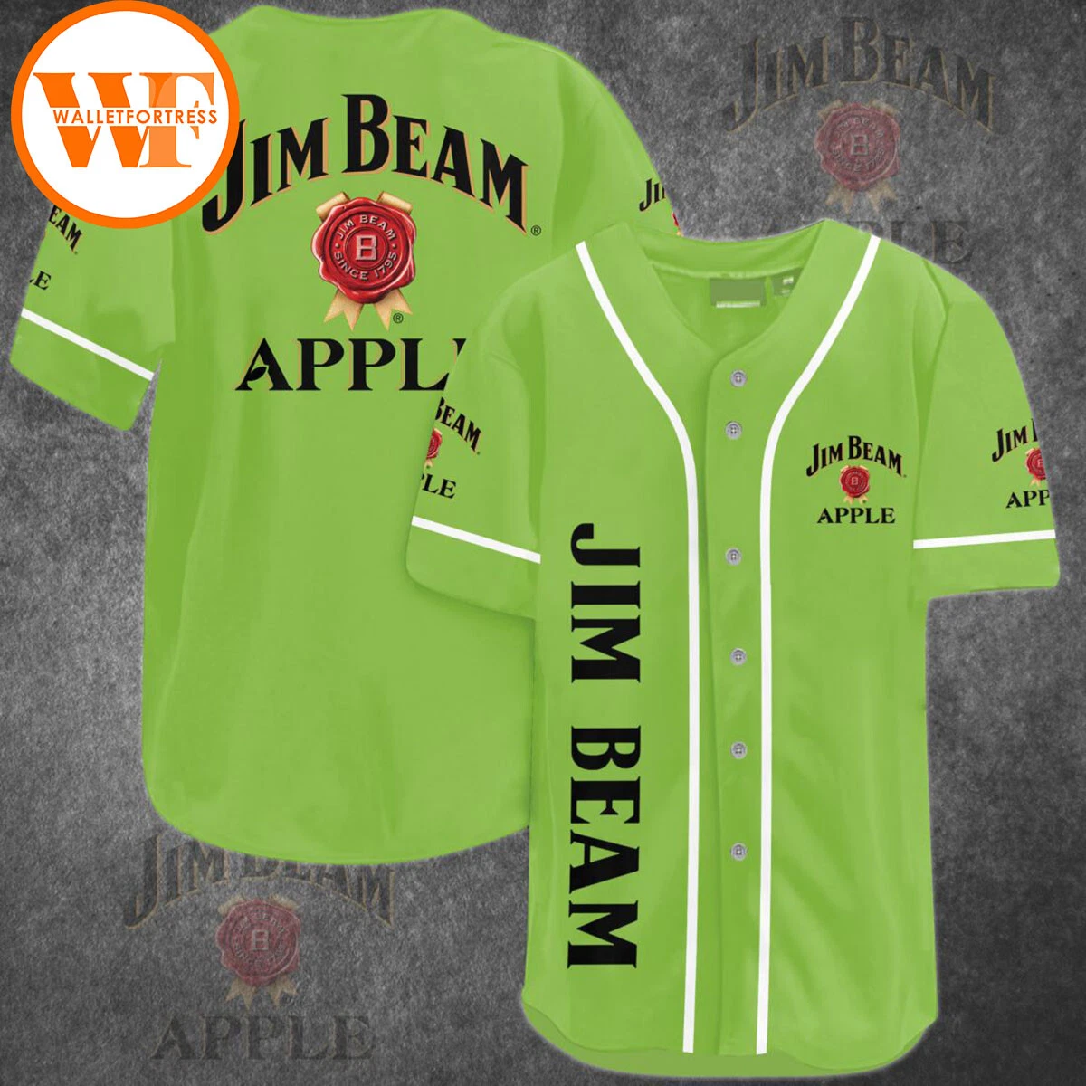 Jim Beam Apple Inspired Baseball Jersey, Whisky Lover Jersey Shirt