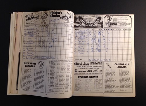 Angels View 1982 California Angels Scorebook Magazine Rod Carew Scored VTG MLB - Picture 5 of 6