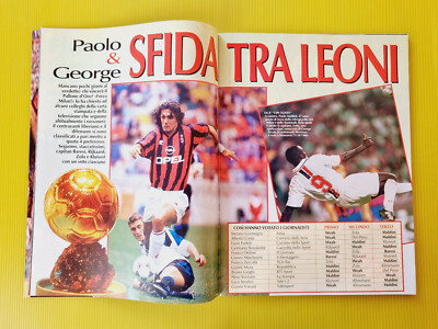 FORZA MILAN 12 DICEMBRE 1993 +POSTER DE NAPOLI -PANUCCI-DESAILLY-PAPIN