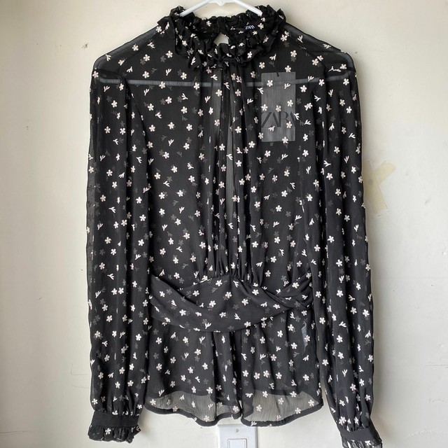 zara sheer shirt