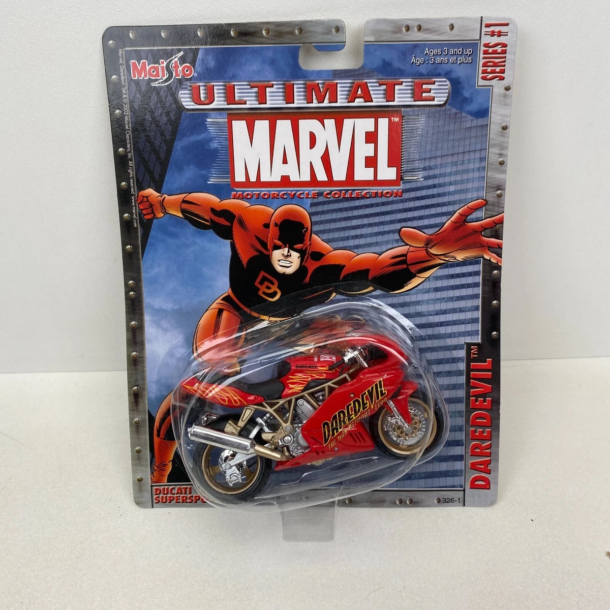 Maisto Ultimate Marvel Motorcycle Collection Series 1 DAREDEVIL Ducati 900 NEW