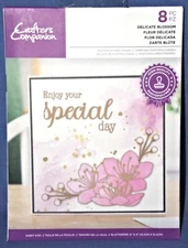 Crafters Companion Delicate Blossom Photopolymer Stamps 8 pc Set Flowers Sayings