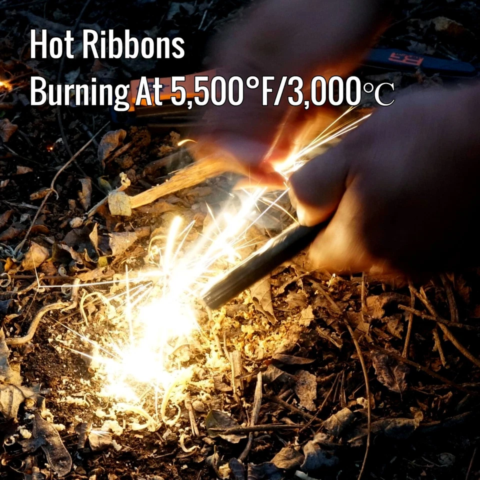 HUGE 5 x 1/2" FERRO ROD Fire Starter/ Ferro Rod - Fatwood - Hemp Rope - Can Kits - Image 3 of 4