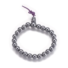 Non-magnetic Synthetic Hematite Stretch Bracelet Round 2inches 50mm Z172
