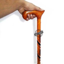 Spiral Design Walking Sticks Casual Dress Party Wear Wooden Canes Unisex Vintage
