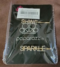 Paparazzi Jewelry Gold Center Of The Sparkle Verse Hair Clip Sparkle, Shine