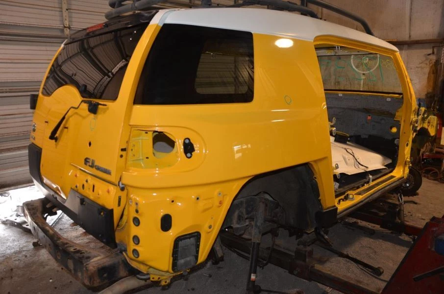 Conjunto de panel de cuarto trasero derecho pasajero amarillo Toyota Fj Cruiser 2007-2014 Foto 2 de 4