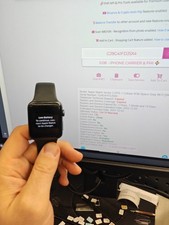 Apple Watch Series 3 - 42 mm Locked Aluminum Smartwatch Black Sport Band AS IS