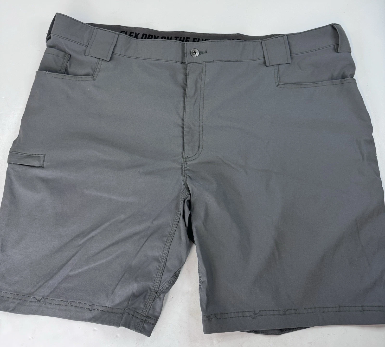 Duluth Flex Dry On the Fly Shorts Mens 48 DuluthFlex Cargo Relaxed Fit 9" Gray