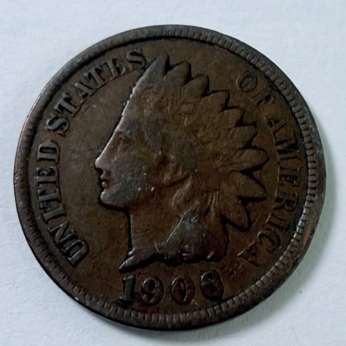 1906 Indian Head One Cent Penny Very Good Details #5705