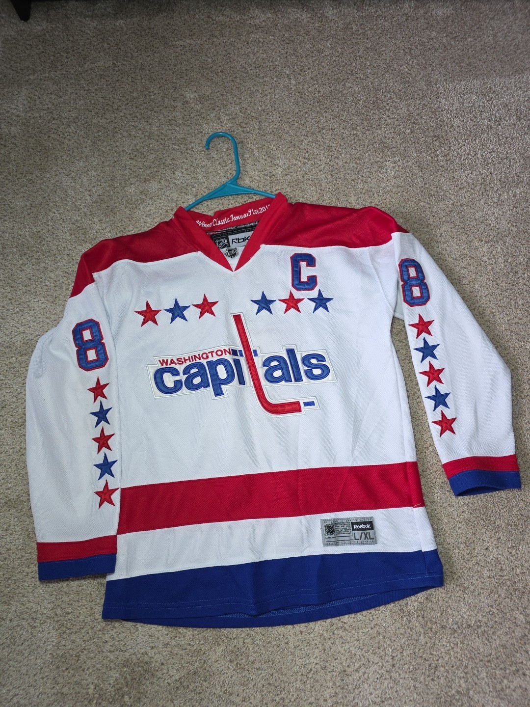 Washington Capitals Alex Ovechkin 2011 Winter Classic Youth Jersey Size L/XL