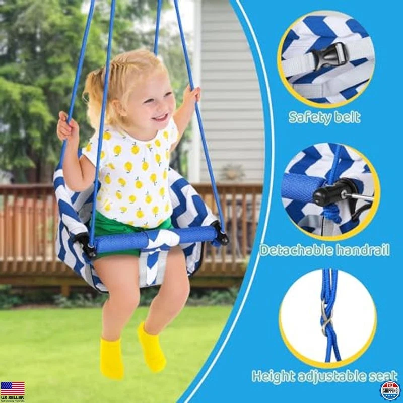 Juego de columpio y saltador 4 en 1 para niños pequeños - ¡Gorila para bebé de 61" con asiento de seguridad para divertirse! Foto 2 de 4