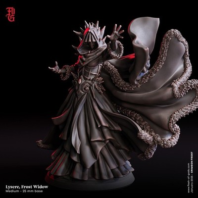 Female Elf Mage Wizard Druid Warlock Sorcerer Unpainted Miniature DnD Mini