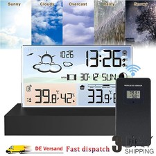 Funk Wetterstation mit Farbdisplay Sensor- Innen Außentemperatur Digitale Wecker