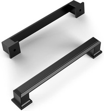 Amerdeco 10 Pack Matte Black 5in Cabinet Pulls 128mm