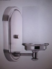 Progress Lighting Glide 1-Light Brushed Nickel Etched Glass Bath Vanity Light