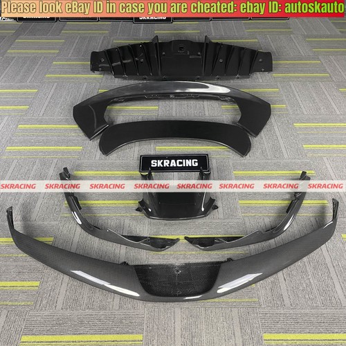 For Ferrari SF90 Dry Carbon Fiber Front Rear Lip Side Skirts Spoiler Wing Kits - Picture 99 of 104