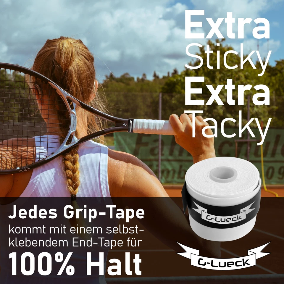 G-Lueck Tennis Overgrip TALENT GRIP Griffband für Squash Badminton, sehr griffig - Bild 3 von 4