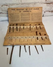 Tremont Nail Co Vintage Display Folder Old Fashioned Cut Nails 1819   (TKA35)